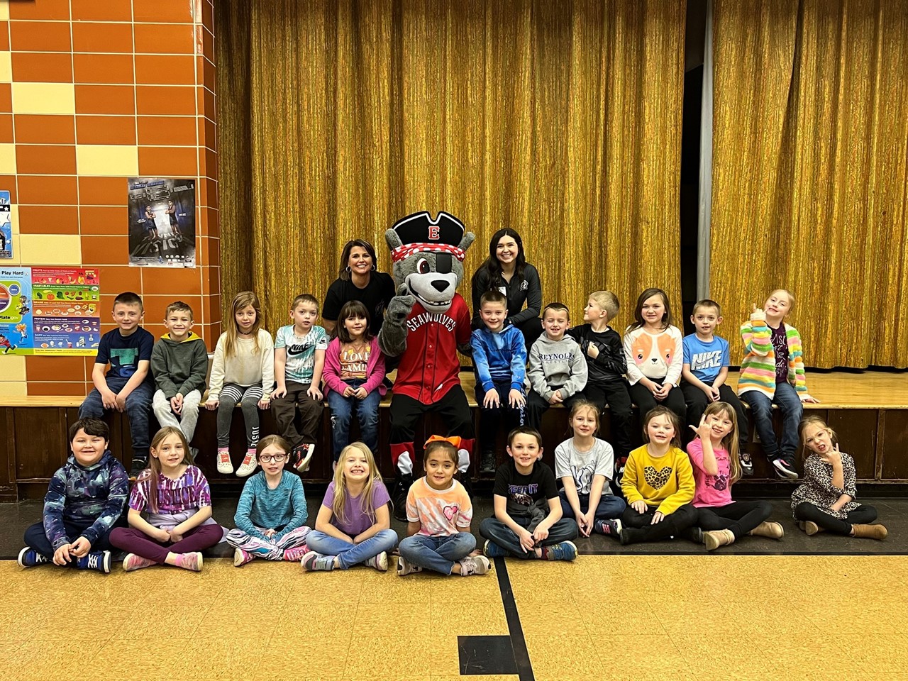 Seawolves Visit and K-3 Reading Challenge