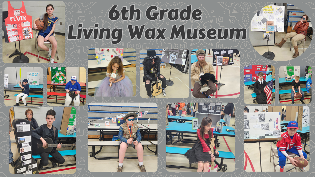 Six Grade Living Wax Museum